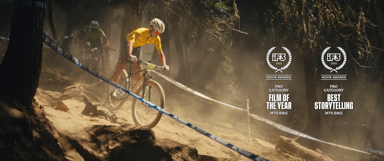 Malo racing in the yellow jersey, Little Piece of Sugar, IF3 MTN Bike Film of the Year and Best Storytelling